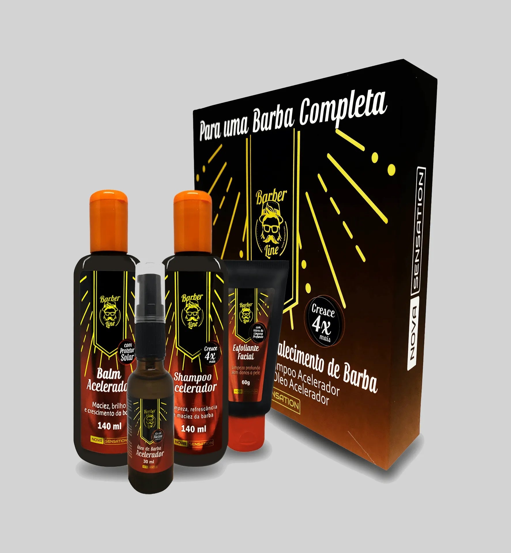Kit Completo Para Crescimento de Barba - Barber Line 1 Kit Completo Para Crescimento de Barba - Barber Line