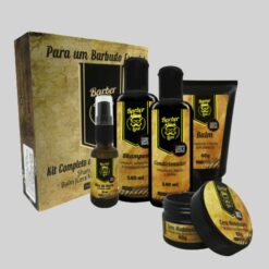 Kit para Cuidado da Barba - Shampoo + Condicionador + Balm + Cera Modeladora + Óleo para Barba