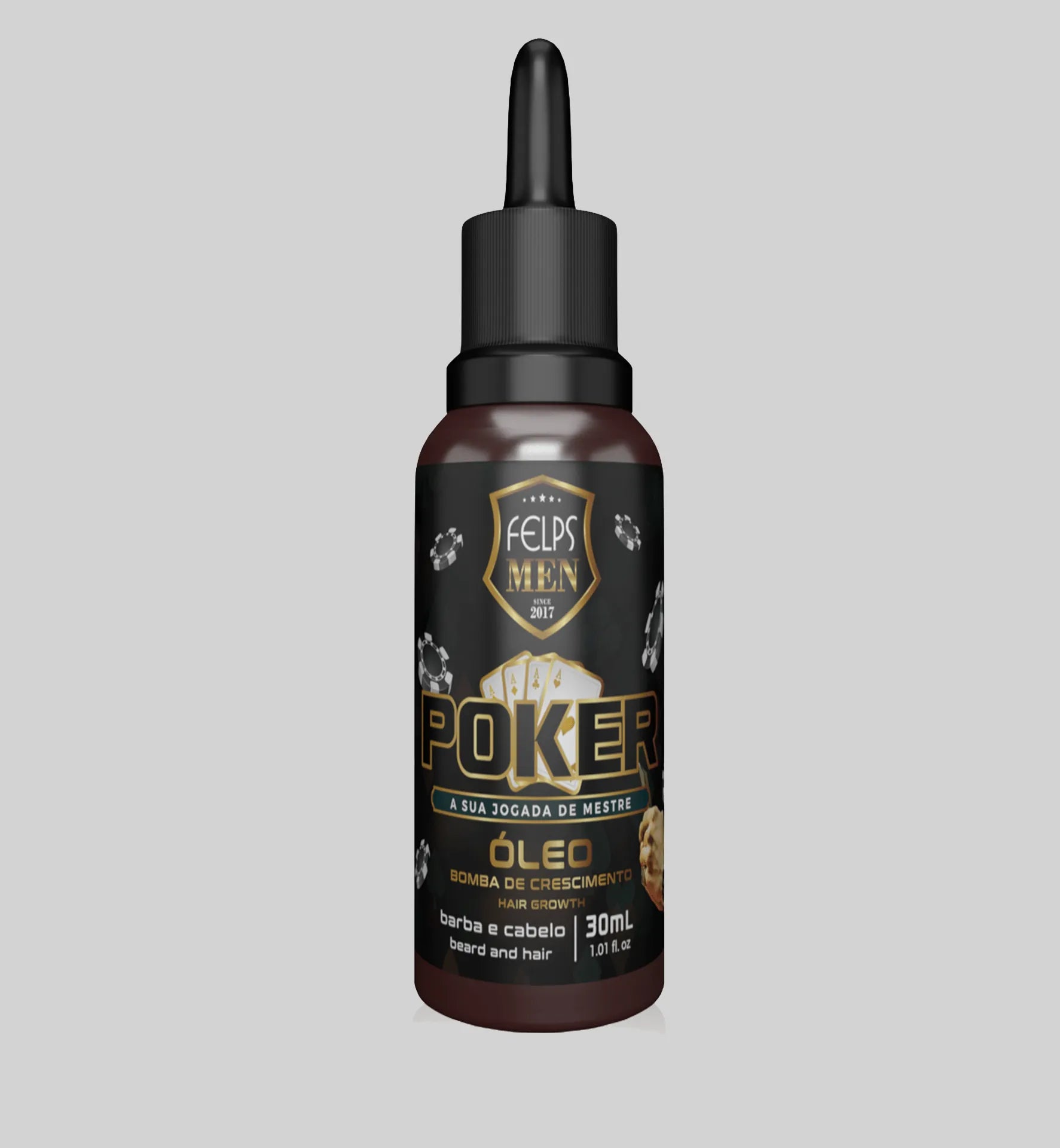 Óleo Bomba Poker - Crescimento de Barba 1 Óleo Bomba Poker - Crescimento de Barba