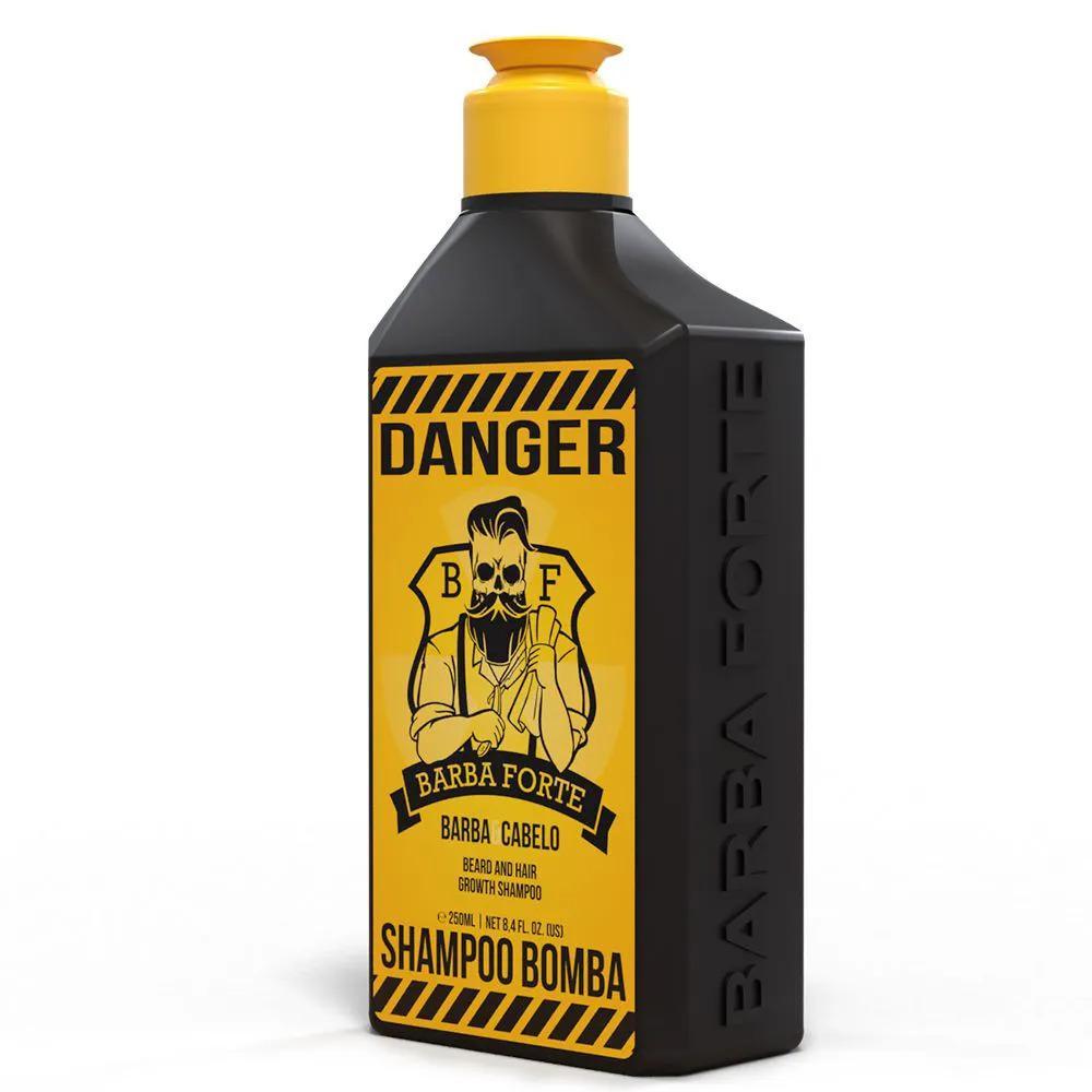Shampoo Bomba Danger - Barba Forte 250ml 2 Shampoo Bomba Danger - Barba Forte 250ml - Imagem 2